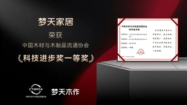 大奖国际荣获“中国木业科技进步奖（一等奖）”
